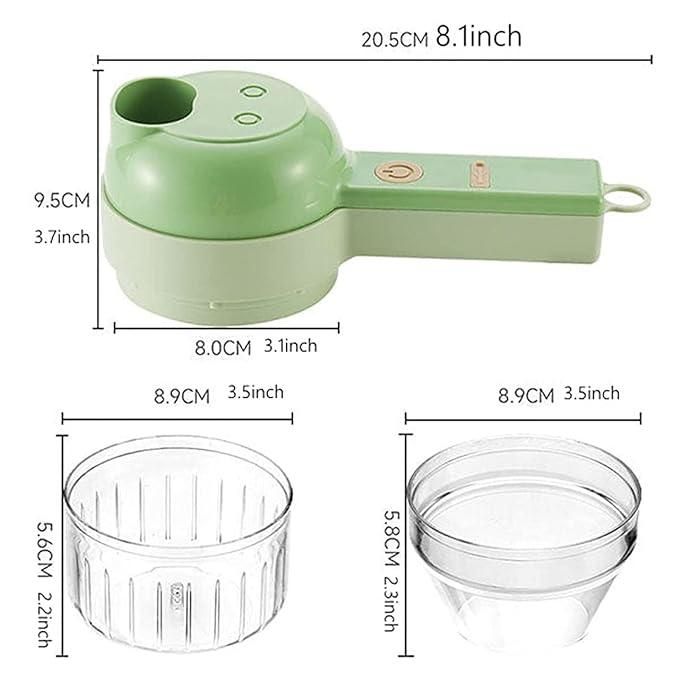 4-in-1 Handheld Electric Vegetable Cutter – Chop, Slice, Peel & Clean in Seconds!