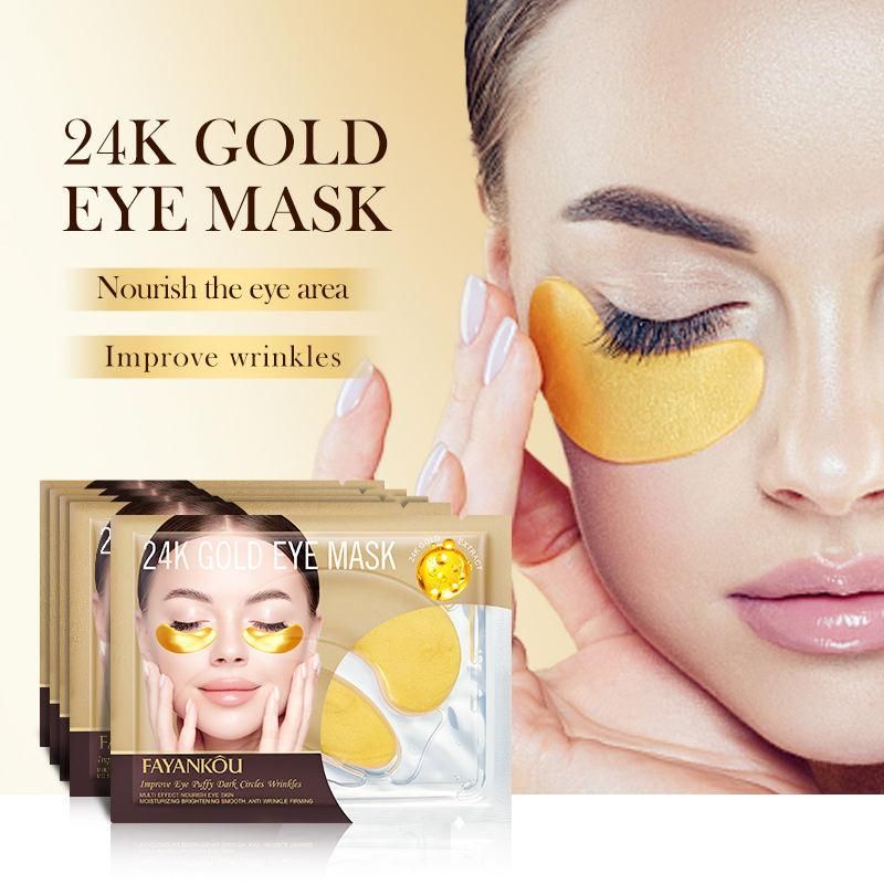 24K Gold Crystal Collagen Eye Mask – Instant Relief for Tired Eyes & Dark Circles