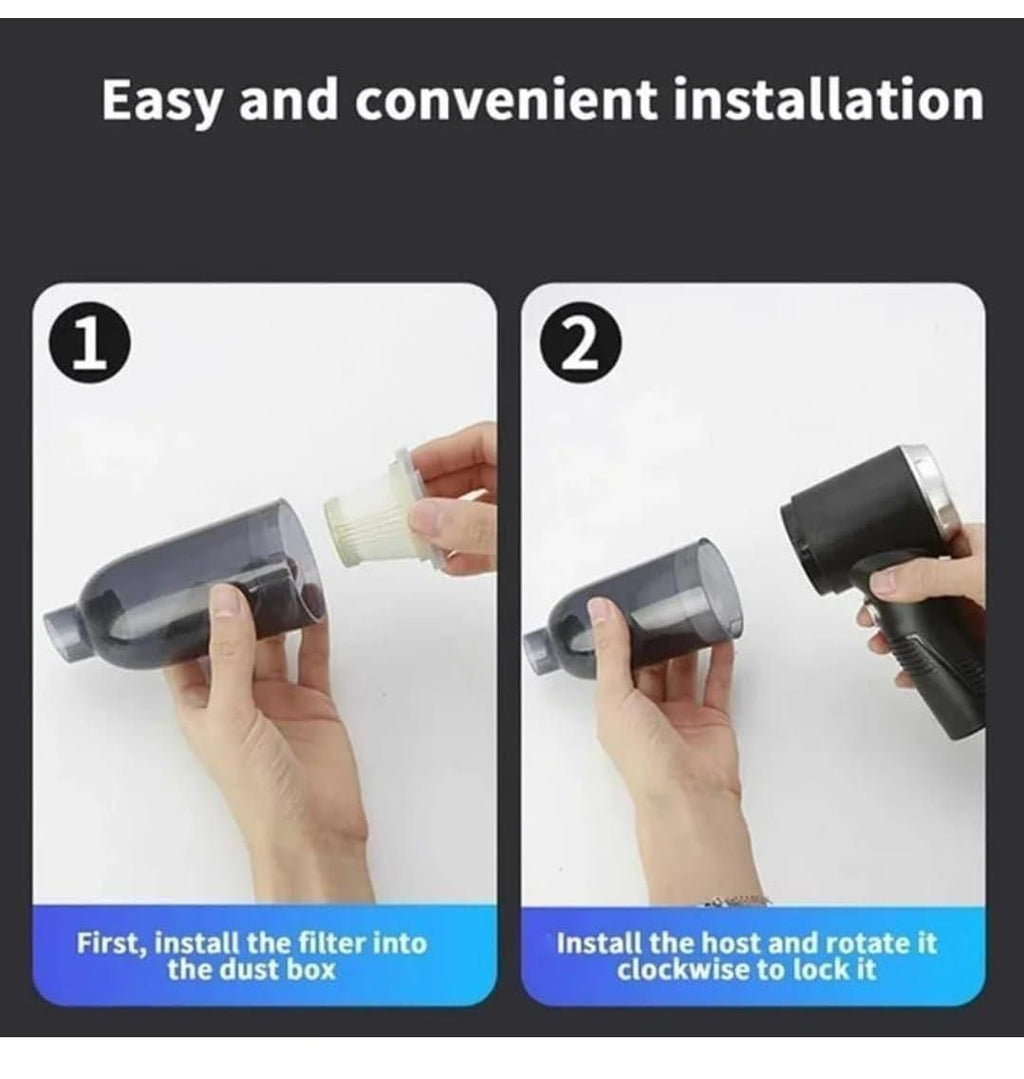 2-in-1 Vacuum Suction Cleaner & Wireless Portable Air Duster