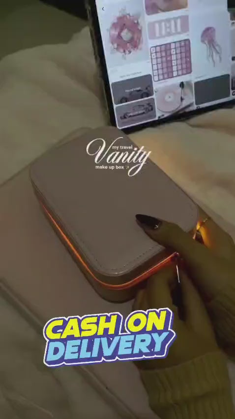 Premium White Makeup Box with LED Mirror